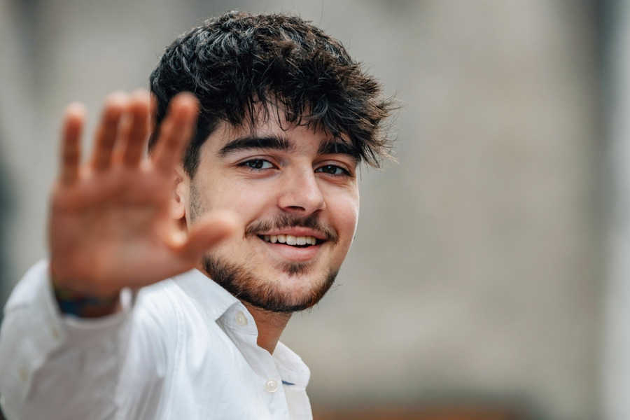 Student Saying Goodbye